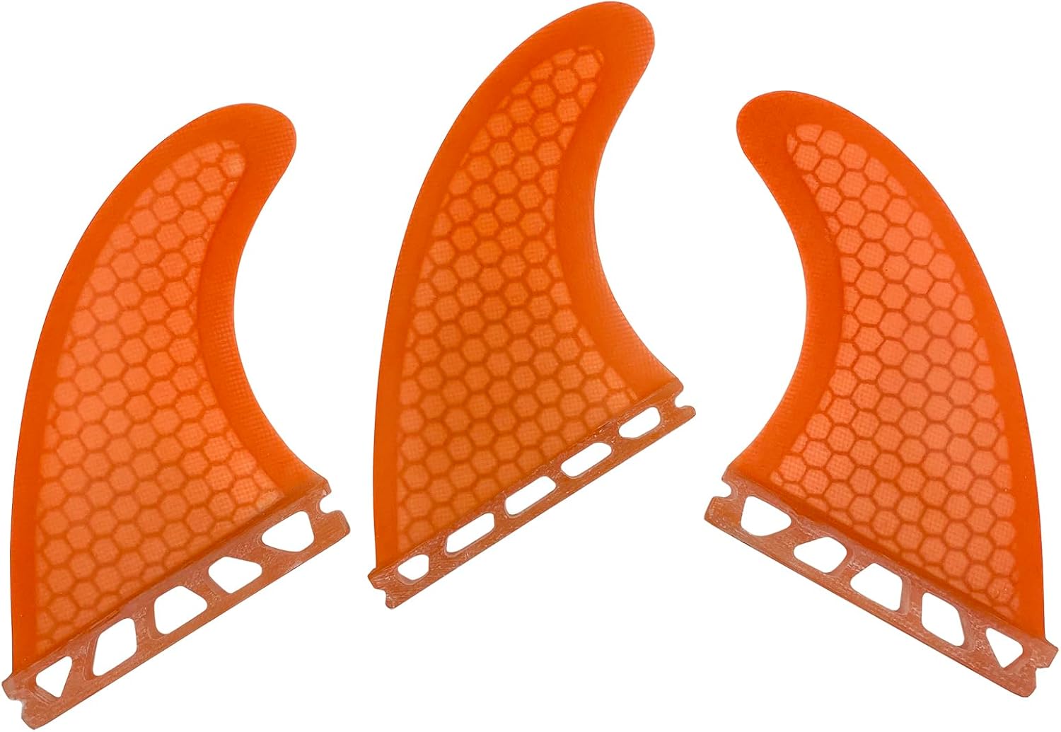 Surfboard Tri Fin Single Tab M Size Fiberglass+Honeycomb Surfboard Fin G5 Thruster Set - Image 2